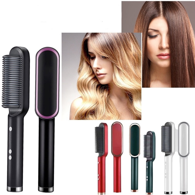 Escova De Cabelo Elétrica 3 em 1 - Pente De Aquecimento Para Alisar  Bivolt OFERTA IMPERDÍVEL