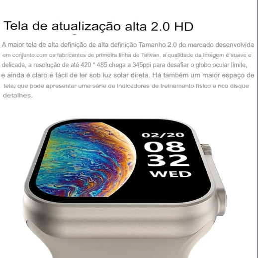 Smartwatch - Serie 8 Ultra NFC para Homens e Mulheres, Carregamento sem Fio